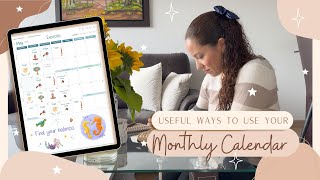 5 Ways to use you Monthly Calendar  Digital Planning  Calendar decoration  Plan with Me [upl. by Sremlahc]