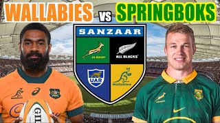 WALLABIES vs SPRINGBOKS 2024 Rugby Championship Live Commentary [upl. by Celinda]