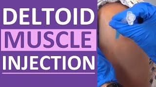 Intramuscular Injection in Deltoid Muscle with ZTrack Technique [upl. by Eybbob]