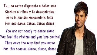 Enrique Iglesias  Noche Y De Dia Lyrics English and Spanish ft Yandel Juan Magan  Translation [upl. by Kirstyn]