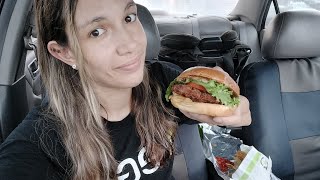 Burgerfi Burger and fries Mukbang eating show [upl. by Nosduh]