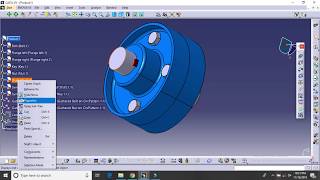 Flange coupling CATIA V5 Tutorial  Full Assembly [upl. by Toffey20]