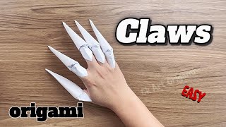 How to make paper claws origami [upl. by Ellerrehc]