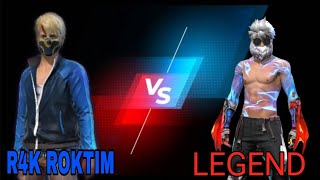 R4K ROKTIM❄ VS LEGEND PLAYER🔥 Best 1 vs 1  Accuracy🎯 vs Movement Speed🌪️ Garena Free Fire Max [upl. by Notwen]