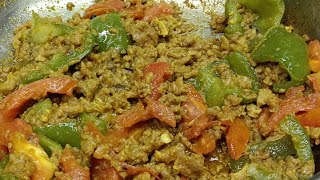 Keema Shimla Mirch RecipeHow Make Keema Recipe By Tastywave [upl. by Galloway764]