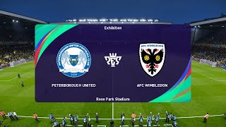 Peterborough United vs AFC Wimbledon 12072024 Club Friendlies PES 2021 [upl. by Daffy]