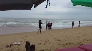 Candolim Beach  Rain 🌧️🏝️🏖️ nature love beach travel photography [upl. by Ahsinnod]