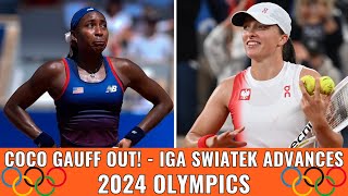 2024 Olympics  Coco Gauff OUT amp Iga Swiatek Advances [upl. by Shanie671]