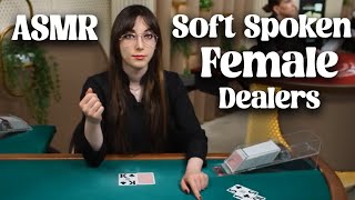 Unintentional ASMR  Soft Spoken Female Blackjack Dealers ♤ [upl. by Ennasor]