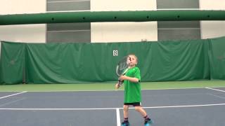 Max 6 years old practices tennis [upl. by Outlaw]