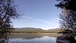 Quiet Sunrise and Moonset at Trout Creek Montana MT [upl. by Dressler]