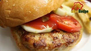 সিম্পল চিকেন বার্গার রেসিপি  Simple Chicken Burger Recipe [upl. by Ainitsirk228]