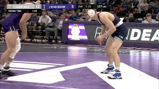 157 LBS 1Jason Nolf Penn State vs Ryan Deakin Northwestern  Big Ten Wrestling [upl. by Matheny]