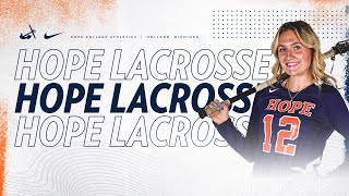 Hope vs Alma  Womens Lacrosse 4324  NCAA D3 Lacrosse  MIAA Lacrosse [upl. by Cyril975]