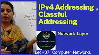 Lec07Introduction to IPv4 Addresses What is Classful Addressing Computer Networks [upl. by Relyc]