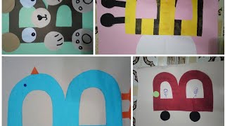 Alphabet art and craft  kids art and craft B  Sana ishaque khan [upl. by Ardnasil]