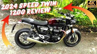 2024 Triumph Speed Twin 1200 Ride Review  Stealth Edition Worth The Upgrade [upl. by Ateekram]