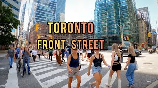 Toronto Walking Tour Front Street Downtown Toronto Canada 4K [upl. by Eahsram]