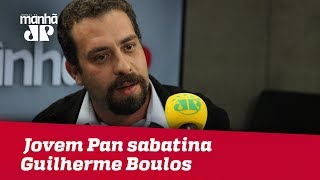 Eleições 2018  Jovem Pan sabatina Guilherme Boulos [upl. by Zanze]