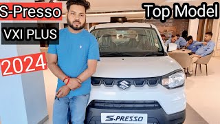 New Maruti suzuki SPresso VXI Plus Top Model Rs Rs521500L ll most Detailed walkaround REVIEW [upl. by Nnairam]