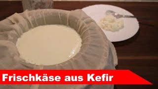 🧀 Frischkäse aus Kefir 🧀 einfach selber machen  ohne Lab  Alles Käse [upl. by Anilorak]