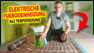 Elektrische Fußbodenheizung verlegen Temperierung  WohnungsAusbau 05  Home Build Solution [upl. by Aimik]