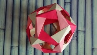 Origami  Dodécahèdre pénultième [upl. by Elleinad274]