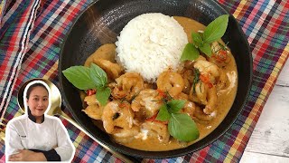 How to Make Panang Curry with Shrimp • Thai Panang Curry Recipe ThaiChef Food [upl. by Houghton]