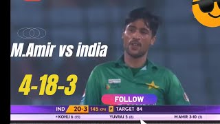 MAmir Brilliant Bowling Against India Asia Cup [upl. by Anitaf521]