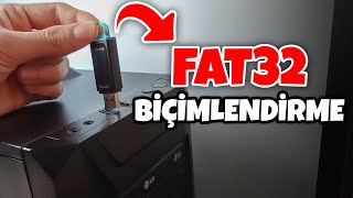 Flash Bellek Fat32 Biçimlendirme  Fat32 Format Seçeneği Yok  Usb Ntfs Den Fat32 Ye Çevirme [upl. by Sutherlan]