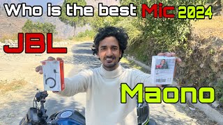 Best Mic for motovlog🧐 JBL amp MAONO🤔 My moto setup jbl maonomic [upl. by Pain652]