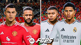 FC25  Ronaldo Neymar Vs Mbappé Bellingham  Manchester United Vs Real Madrid  4K60 [upl. by Binnie124]