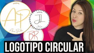 Como fazer Logotipo Circular Redondo no Canva [upl. by Ellennej386]