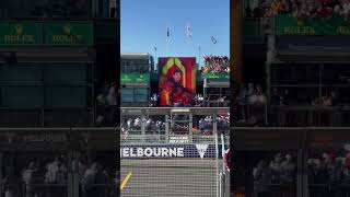 2024 Australian GP  F1 podium view from Fangio Grandstand Section C Row L Seat 54 [upl. by Valenza]