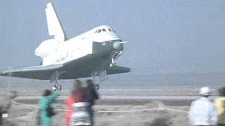 Shuttle Enterprise bouncing during its last landing Oct 26 1977 [upl. by Gelman]