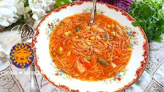 Saludable Sopa de Fideo con Verduras [upl. by Trin]