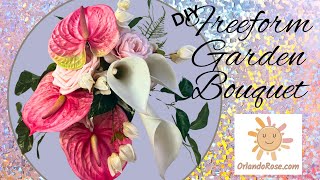 DIY Free form Garden Bouquet  diy wedding bouquet [upl. by Vikki]