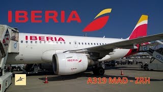 Flight Experience Iberia A319 Madrid to Zurich [upl. by Alo]