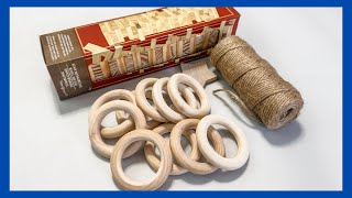 Wooden Ring Tree DIY  Christmas DIY  Just 1 Quick Craft [upl. by Sakovich]