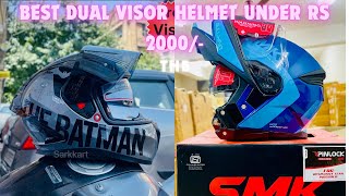 Best Dual Visor Under Rs2000 Best helmet With SunshadeBest helmet With Sun visor [upl. by Ahgiel181]