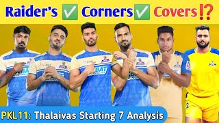 💛Tamil Thalaivas Starting 7 ஓர் பார்வை  Mohit வருவாரா⁉️  Analysis Video  PKL Season 11 Tamil [upl. by Meekyh]