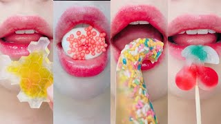 ASMR 이모지먹방 emoji mukbang 꿀먹는소리 입술먹방 [upl. by Gefen]