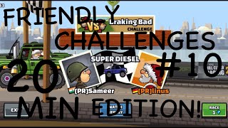 FRIENDLY CHALLENGES 10  20 MINUTES EDITION😱  hill climb racing 2 [upl. by Llevaj316]