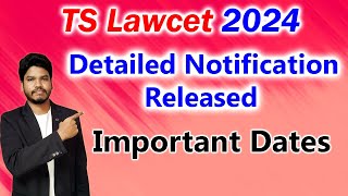 TS Lawcet 2024 Notification OUT [upl. by Neelak]