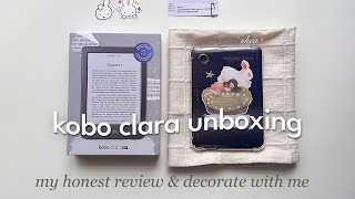 in my reading era  kobo clara bw unboxing deco amp review 2024 📚 [upl. by Milstone131]