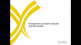 Webinar Comparative promoter analysis with Genomatix [upl. by Chaing]