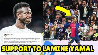 Vini Jr Supports Lamine Yamal After Racist Abuse During El Clasico [upl. by Atnoid284]