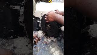 How to open a flywheel plate car engine repair motor mechanic [upl. by Zertnom]