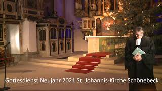 Neujahrsgottesdienst in der Johanniskirche in Schönebeck [upl. by Araed343]