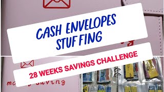 CASH ENVELOPE STUFFING 28 WEEKS SAVINGS CHALLENGE cashenvelopestuffing savingschallenges [upl. by Geminian]